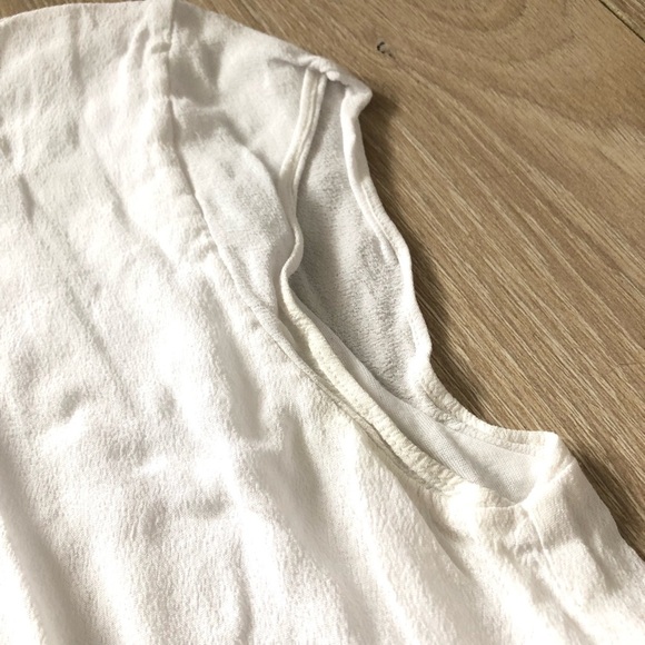 Aritzia Wilfred Free Cap Sleeve Lined Top in White Size S - Picture 9 of 10